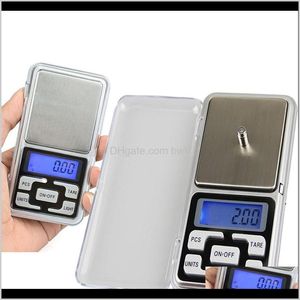 Wagi w sundries House Home Garden Drop Dostawa 2021 Digital Mini Electronic Scale Grams 0Dot01G wysokiej Auracy Podświetlenie Pocket Electric