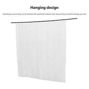 Shower Curtains Hanging Curtain Window Tulle For Living Room Bedroom The Kitchen Finished Treatment Decorations Panel With 12 Hooks