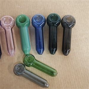 QBsomk Smoking Pipe Dry Herb Tobacco Pipes Hand Pipes Dab Oil Rigs Glass Bubbler Oil Burner Water Pipes Bong For Smoking R2
