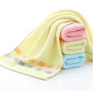 タオル2021快適で柔らかい格子縞の綿の表情な風呂かわいいソフトギフトボックスプレーンヘアの浴室タオル