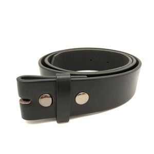 Cinture Accessori fai da te Cintura in pelle PU nera senza fibbia per uomo da 105 a 130 cm di lunghezza 3,8 cm di larghezza