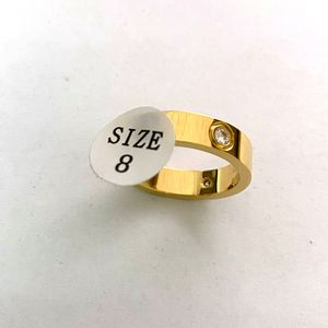 Titanium Steel Gold silver love cz diamond Ring For Men Women Wedding Engagement lovers Jewelry gift it not come box