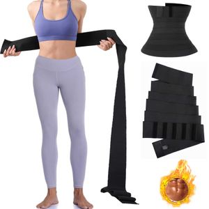Women Waist Trainer Shapewear Belt Belly Tummy Wrap Waist shaper Fajas Slim Modeling Belt Body Shaper Bandage Wrap Corset waist 220107