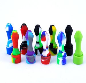 Mini Silicone Nectar Collectors tobacco hand pipe with titanium nail dry herb smoking oil rig nector collector smoking pipes 10 mm