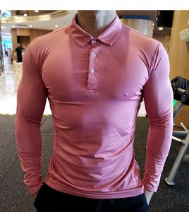 Розовая быстрая сухая ходовая рубашка с длинным рукавом сжатие рубашки для спортзала Фитнес-футболка фитнес спорт Велоспорт молнии мужчины Rashgard