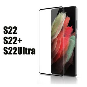 S22 Защитник из смягченного стеклянного экрана для Samsung Galaxy S22 S21 S20 Ultra S10 S9 S8 Plus10 Note10 Note9 Note8 Note8 Отпечаток пальцев отпечаток