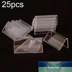 Other Door Hardware 25Pcs Price Tag Label Stand 20x40mm Shop Counter Top Mini Clear Plastic Desk Sign Display Decorations