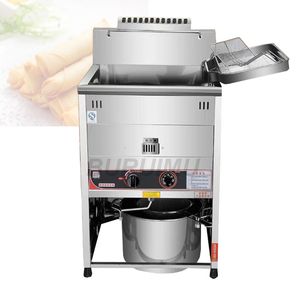 Electric Deep Fryer Machine Commercial Single-tank Frying Maker Vertical Ham Sausage Ball Chicken French Fries Manufacturer