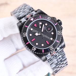 Мужские часы автоматические механические наручные часы 40 -мм плавательные наручные часы модные бизнес Montre de Luxe Watches for Men Gifts Black Strap