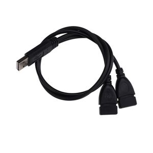 Dubbel USB-förlängning A-Male till 2 A-FEMALE Y CABLES Power Adapter Converter Splitter Cable Cord