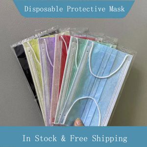 Designer Face Mask Individually packaged disposable three-layer protective dustproof adult masks wholesale