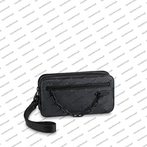 M68321 M55703 POCHETTE VOLGA Hommes EMBRAYAGE Sac à chaîne Designer Véritable toile en cuir de vachette à carreaux en relief bandoulière amovible sac à main portefeuille