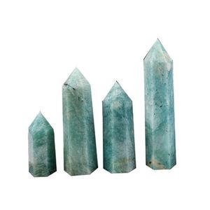 Natural Coluna de Cristal Tianhe Stone Artes Ornamento Mineral Chakra Cura Wands Reiki Hexagonal Prism Ponto Ponto Pilar