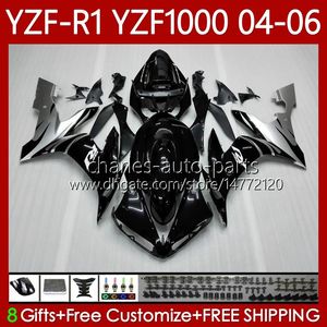 ヤマハYZF-R1 YZF R 1 1000 CC 2004-2006 Bodys 89NO.15 YZF1000 YZF R1 1000CC YZFR1 04 05 06 YZF-1000 2004 2006 2006 OEMフェアリングキット銀色ブラック