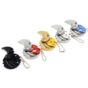 Mini Coin Portable Folding Knife Carry Tool Small Pocket Outdoor Survival Karambit Camping Stainless Steel Hanging Key Chain