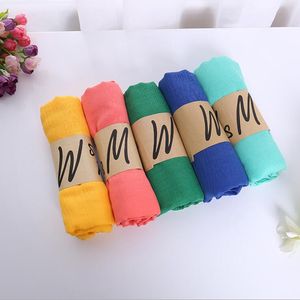 Candy Color Scarves Woman Beach Scarf Ethnic 19 Colors Spring Summer Fashion Solid Lady Wraps Sun Protection Cotton And Linen WMQ669