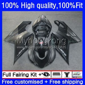 Wtryskiwacze dla Ducati 848R 1098R 1198R 848 1098 1198 S R płaskie czarne bodywork 14NO.7 848S 1098 07 08 09 10 11 12 1198S 2007 2008 2009 2011 2012 OEM Zestaw do ciała