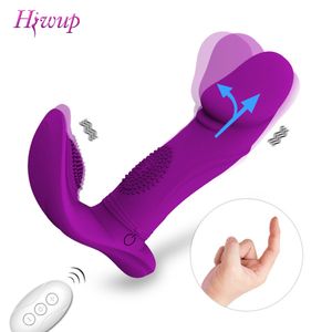Wireless Wearable Panties Dildo Vibrator Sex Toys for Women Adult Couples Vaginal Hit Touch G Spot Clitoris Stimulator Sex Shop Q0320