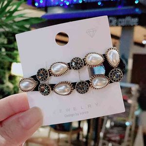 Hair Jewelry Accessories Korean Large Pearl Pin Bb Clip Luxury Women's Side Back of Head Broken Metal