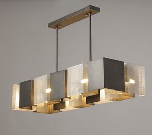 Pós-moderno led chandelier iluminação sala de estar de ferro decoração home luminárias ilha de cozinha pendurado luzes de sala de jantar lâmpadas