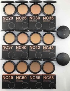 Cosmetici all'ingrosso di Natale Fix Powder Plus Foundation 12 colori Natural Long-wearing Creamy Matte Finish Face Cake Single Makeup Powders Skin Flawless Polvos