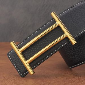 Belts Top Quality Copper Slide Buckle Designer Men Full Grain Leather Luxury Waist Strap Brand 3.8cm Wide Fashion Waistban