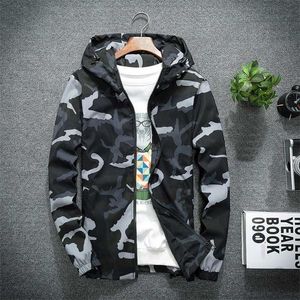 Männer Camo Jacken Frühling Herbst Casual Mäntel Mit Kapuze Jacke Camouflage Mode Männliche Outwear Marke Kleidung 5XL 211110