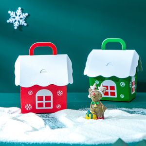 Boże Narodzenie prezent pudełko dla dzieci cukierki pudełka pudełka Xmas Party Dekoracja Domowa Portable Organizatorzy przechowywania BH4849 TYJ