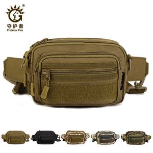 Protector plus taktisk handväska, molle crossbody väska, militär multifunktionell utomhusväska, sport klättring midja väska, delpaket Q0721