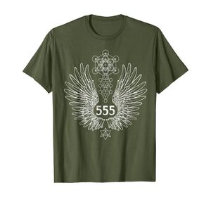 Męskie koszulki Anioł Numer Sacred Geometria T shirt