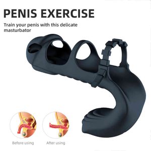 NXY Cockrings Penis Vibrating Ring Lasting Enlarge Cock Stimulate Massage Men's wearable training device Sex Toys For Men G Spot Vibator 1124