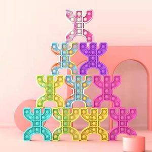 Fidget Toys Silikon Man Push Bubble ChristmasTree Dekompression Squeeze Sensory Toy Antistress Stress Relief für Autismus