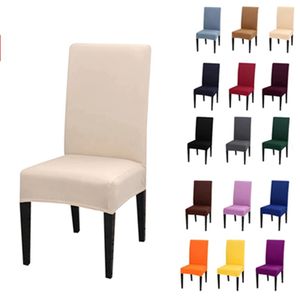 Chair Cover Solid Color Stretch Elastic ChairCovers Seat Case For Dining Wedding Banquet WLL622