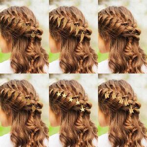 120 Sztuk Alloy Hair Jewelry Moda Shell Princess Braids Metal Wisiorek Dekoracja Błyszczy Akcesoria Dla Kobiet