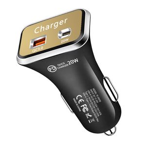 20W быстрое автомобильное зарядное устройство USB PD адаптер питания типа C Smart быстрые зарядные устройства QC3.0 для планшета телефона зарядки розетки
