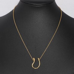 Eenvoudige letter hanger ketting mode link ketting luxe gouden kleur verjaardagscadeau aan haar kettingen