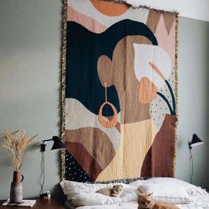 Tapestries Nordic يدويًا مصنوعة يدويًا من القطن القطن خمر ديكور غرفة المعيشة صالون MacRame