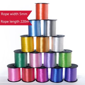 Colorful balloon ribbon wedding birthday party decorations gift wrapping string 220m*5mm/roll 15 Color Can be Choose XD24611