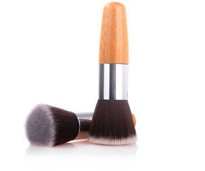 Makeup Brushes Make up EDM foundation make-up tool bamboo Advanced Nylon Wool wooden Handle flat round Head Brush