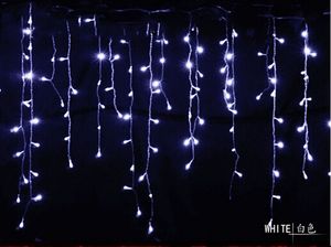 9 färg 3,5 m dropp 0,3-0,5 m real 96LED gardin Icicle String Lights 110V-220V nyår Jul LED-lampor Energibesparande vattentät