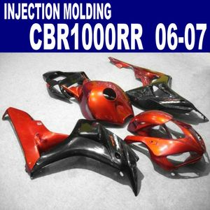 Enjeksiyon kalıplama Fit HONDA kaportalar CBR1000RR 2006 2007 kırmızı siyah yüksek dereceli kaporta kiti CBR 1000 RR 06 07 VV68