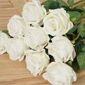 Rose Artificial Flowers Silk cloth For wedding Home Design flower Bouquet Decoration Products Supply free shipping HR009