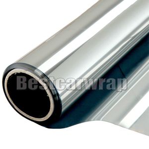 Wholesale home privacy for sale - Group buy Silver Mirror Finish Vinyl Privacy Window Tint Wrap Film For home building glass Self Adhesive DIY SIZE x30m x98ft