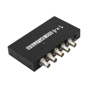 Freeshipping Yüksek Kalite SDI Splitter 1x4 Multimedya Bölünmüş SDI Genişletici Adaptörü Desteği 1080 P TV Video Projektör Monitör Için kamera