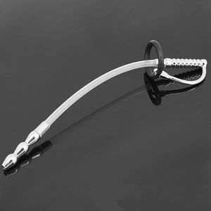 Silicone Male Urethral Catheter Prince Albert Jewelry Penis Stretching Sex Toys Stainless Steel Plug Sounding Tool