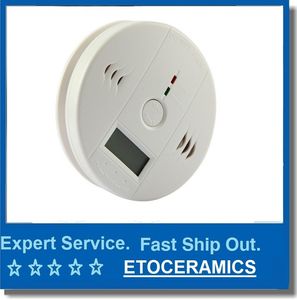 CO Carbon Monoxide Detector Poisoning S5Q LCD Gas Fire Warning Alarm Sensor Brand new white Free shipping