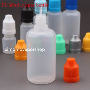 Toptan 50ml PE Plastik Şişe Çocuk geçirmez kapak boş damlalık şişeleri 50 ml