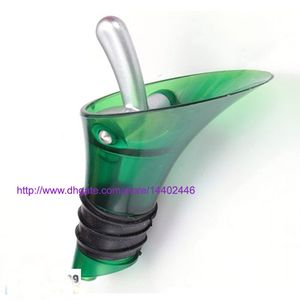 500 pz Strumenti Bar Vino Rosso Bianco Aeratore Tappo Tappo Bottiglia Versatore Versare con Guarnizione in Silicone Tappo Imbuto Chiusura Colore Verde 20151220