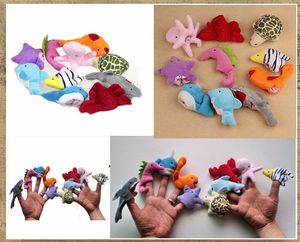 Wholesale puppets resale online - FEDEX Ocean Finger Puppets Set Baby Finger puppet Plush Toys Octopus Dolpin Shark Various Animal Finger Puppet Baby Educational Toys