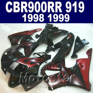Conjunto de carroçaria para carenagem Honda CBR900 RR 1998 1999 CBR900RR kit de carenagem plástico preto CBR919 98 99 QD6